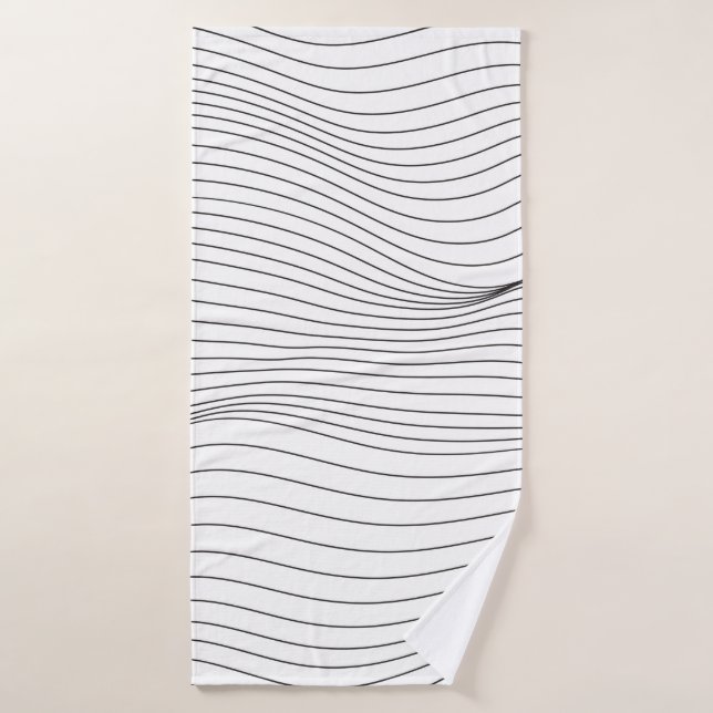 Wave Lines Motif Abstrait Arrière - plan.art, vagu (Serviette de bain)