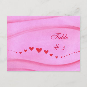 Wave of Red Hearts Numéro de tableau Cartes postal