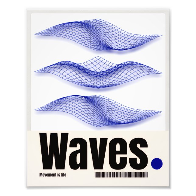 Waves – Minimal Abstract Motion Poster (Devant)