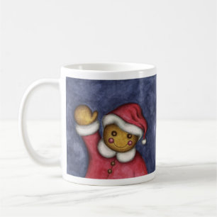 Waving Gingerbread Man Boy Père Noël Christmas Mug