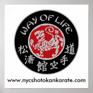 Way Of Life Shotokan Poster Dark Logo