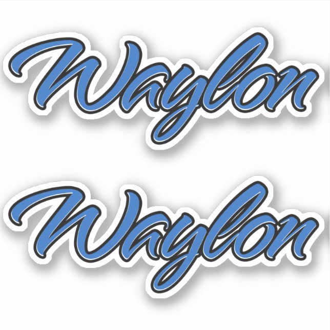 Waylon Blue Autocollants Sticker Stickerset (Devant)
