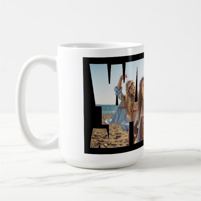 "We Are a Team" Custom Photo Mug (Gauche)