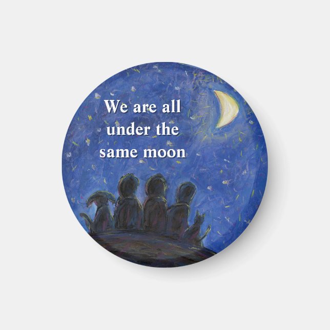 We Are Under the Same Moon Art Fridge Magnets (Devant)