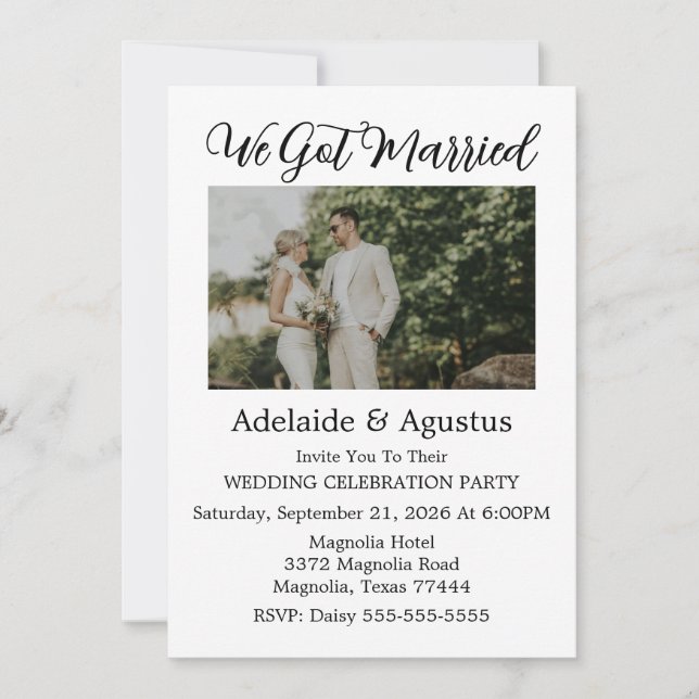 We Got Married Wedding Invitation (Devant)
