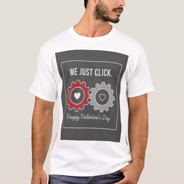 We Just Click" Valentine’s Tshirt (Devant)
