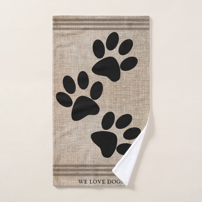 We Love Dogs (Serviette à main)