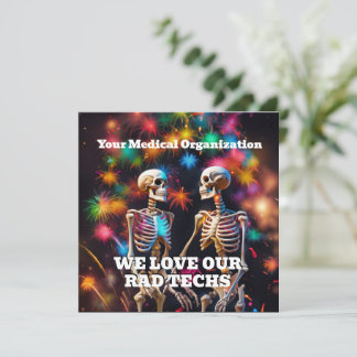 We Love Our Rad Techs with Skeletons Porte - clé M