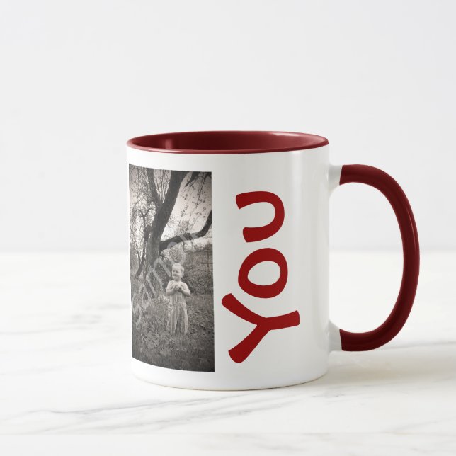 We Love You Custom Kids 2 Photos Mothers Day Mug (Droite)