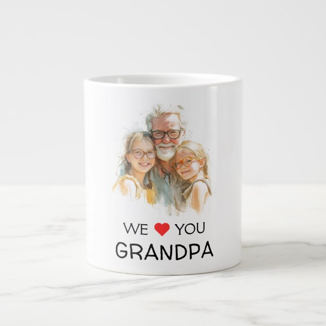 We Love You Grandpa Mug | Personalized Photo (Devant)