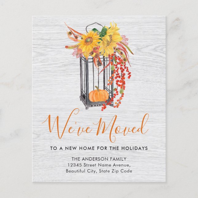 We Moved New Home Pumpkin Moving Announcement (Devant)