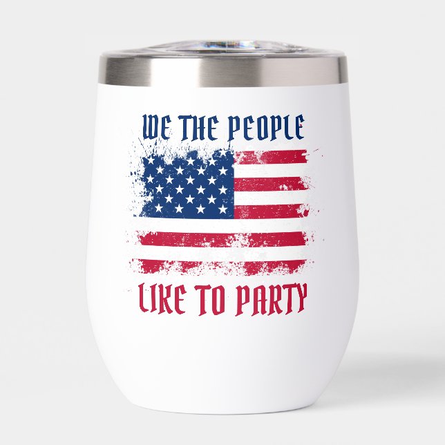 We people Funny Distressed USA Drapeau Juillet 4 (Avant)