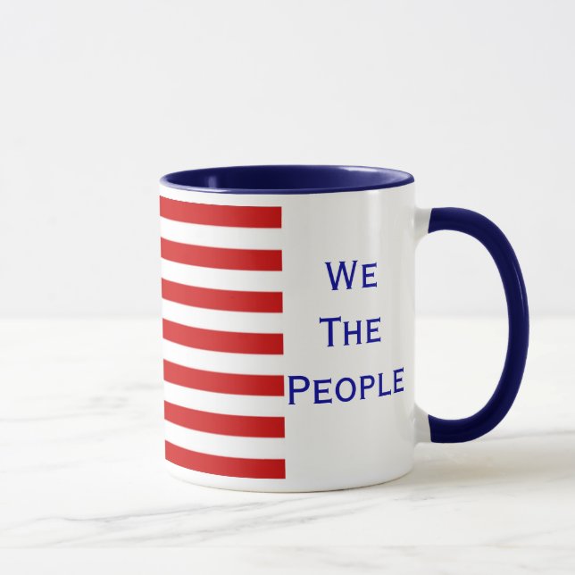 We The People USA Drapeau Café Mug par Janz (Droite)