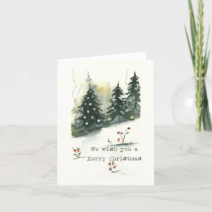 We Wish you à Merry Carte de voeux - Snow Forêts