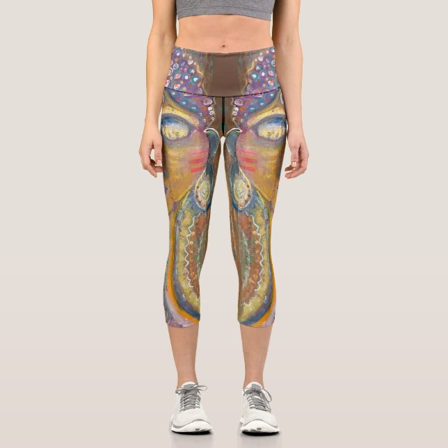 Wear Your Love© Capri Leggings with original art (Recto)