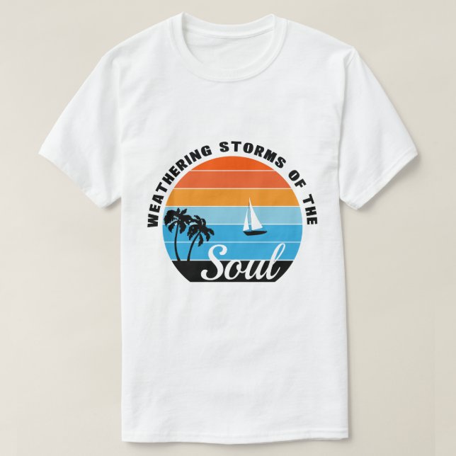weathering storms men's basic t-shirt (Design devant)