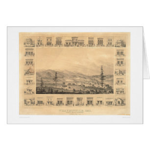 Weaverville, carte panoramique 1856 (1846A) de CA