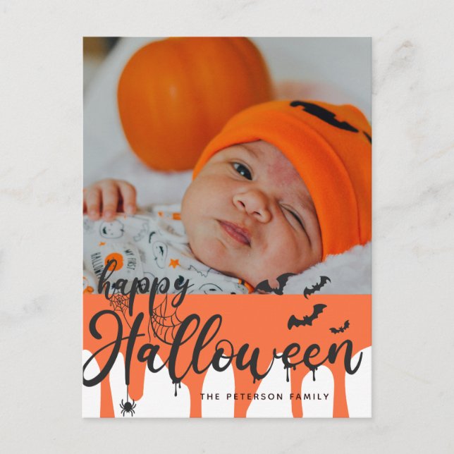 Web | Bats Halloween | Carte postale Joyeux Fêtes (Devant)
