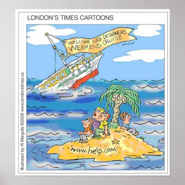 Web Designers Terror Cruise Ship Funny Posters (Devant)