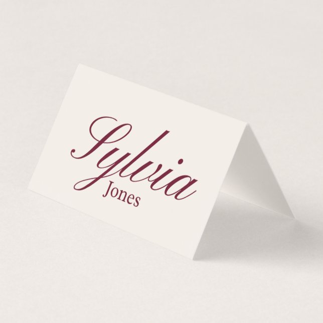 Wedding Foldable place card for dinner,engagement  (Front)