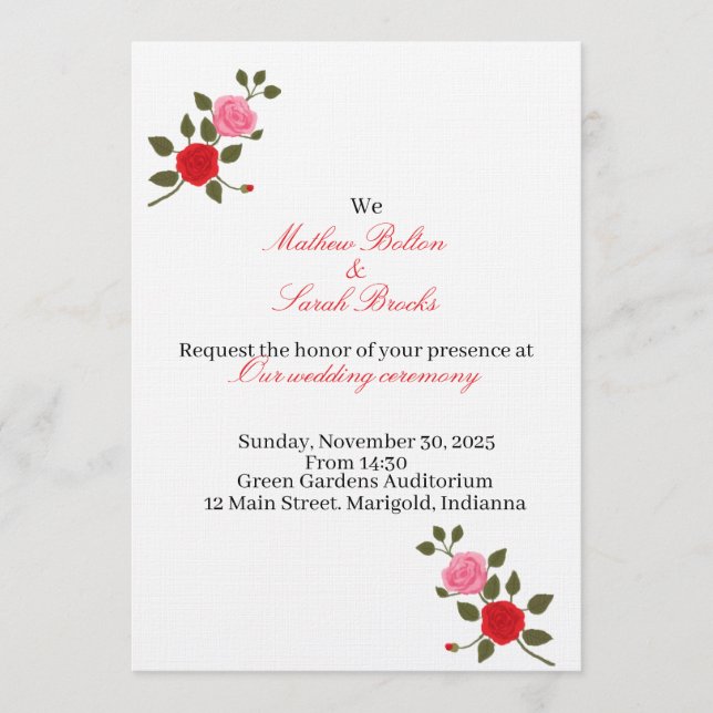 Wedding Invitation (Devant)