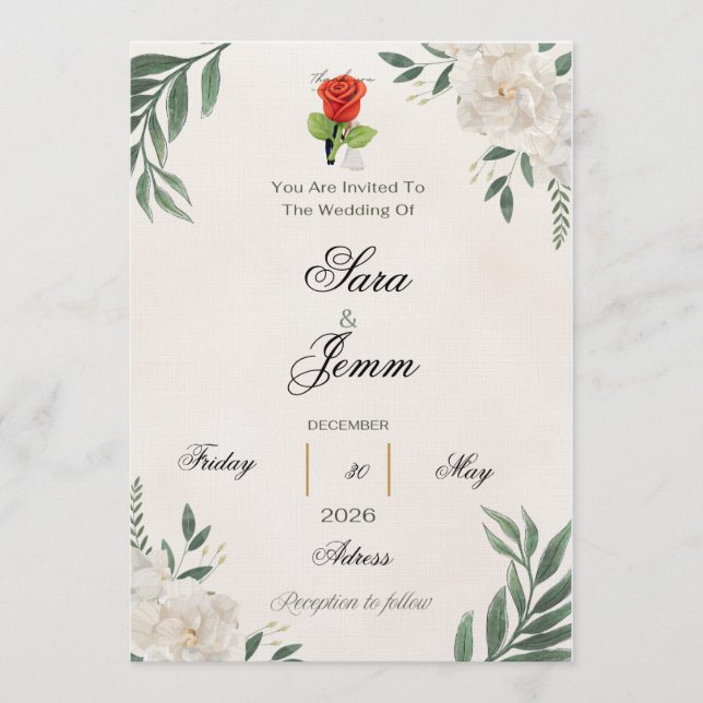 Wedding Invitation (Devant)