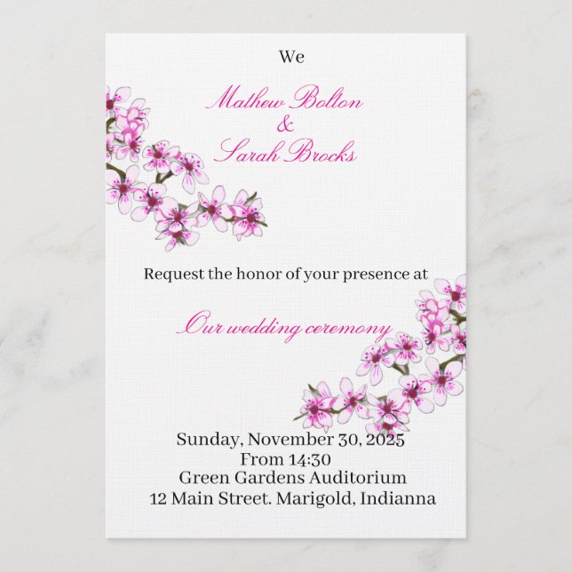 Wedding Invitation (Devant)