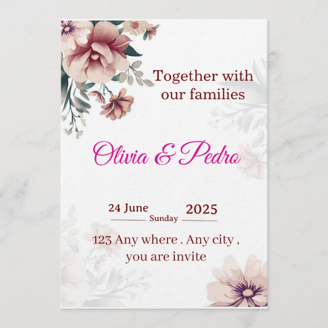 Wedding invitation (Devant)