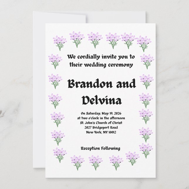 Wedding Invitation (Devant)