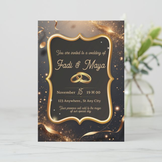 Wedding invitation card (Debout devant)