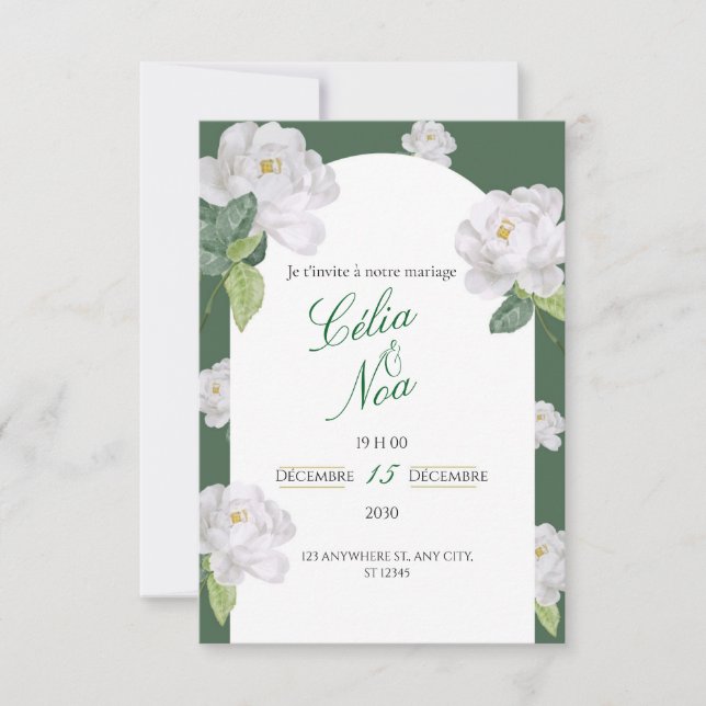 wedding invitation card (Devant)