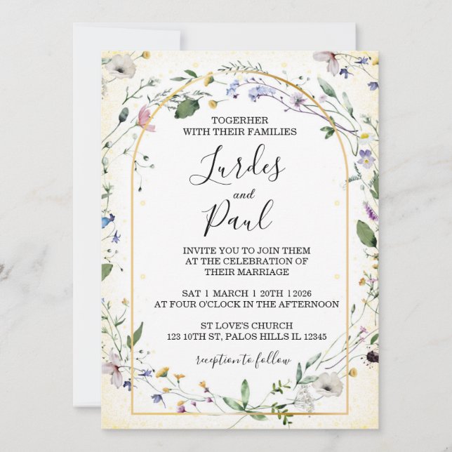 Wedding invitation Floral Arch (Devant)