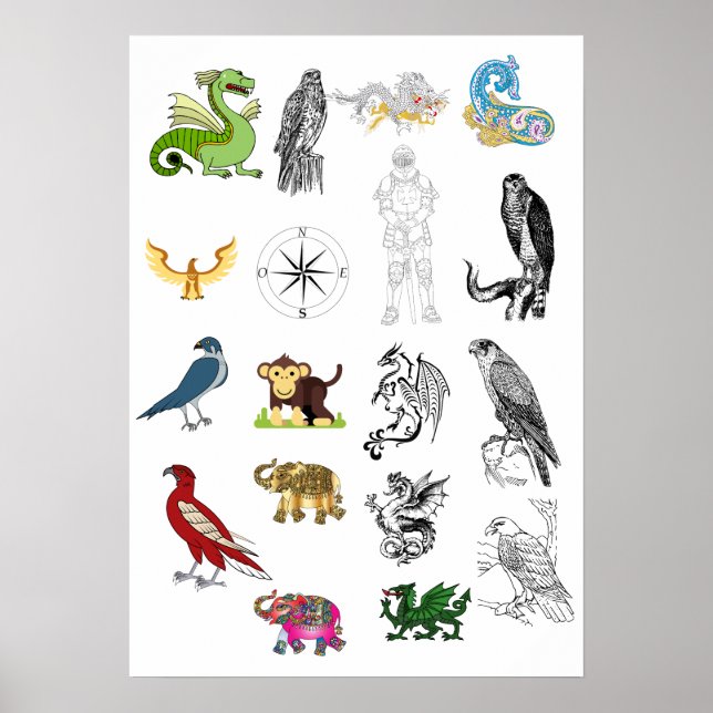 Wedding Invitation Poster | Elegant Animal Art (Devant)