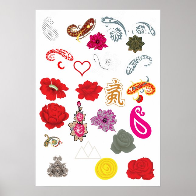 Wedding Invitation Poster | Floral Elegant Love (Devant)