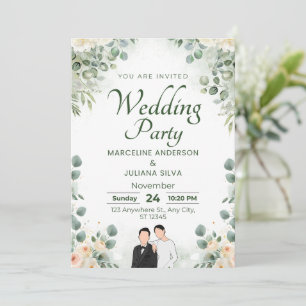 Wedding Invitation Romantic Soft Beige Design