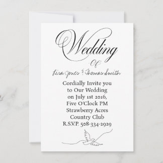 Wedding invitation simple