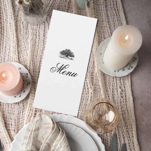 Wedding Menu with Tree Illustration (Créateur téléchargé)