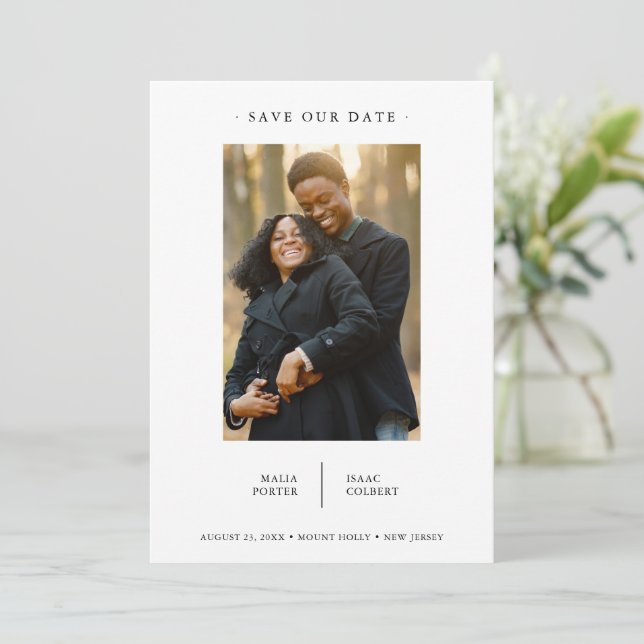 Wedding Modern Fancy Minimalist Photo Couple (Debout devant)