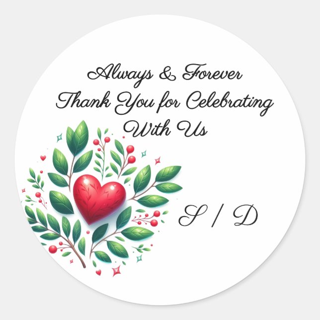 Wedding Packaging Sticker (Devant)