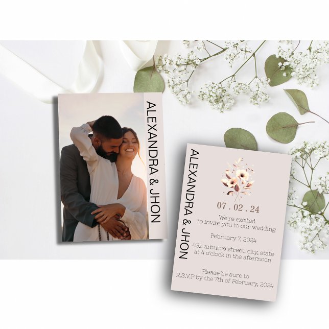 Wedding Photo Invitation | Personalized Elegance  (Créateur téléchargé)