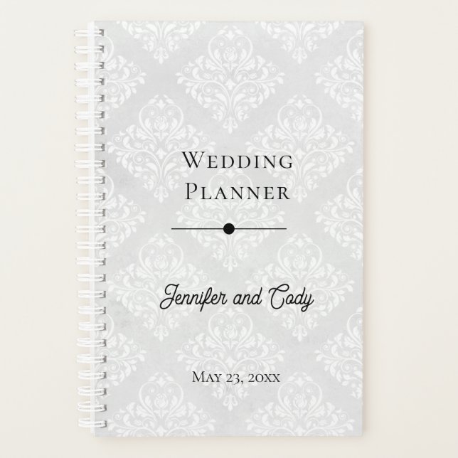 Wedding planner avec photo et texte Damask (Devant)