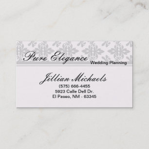 Wedding planner Damask Filigree Carte de visite