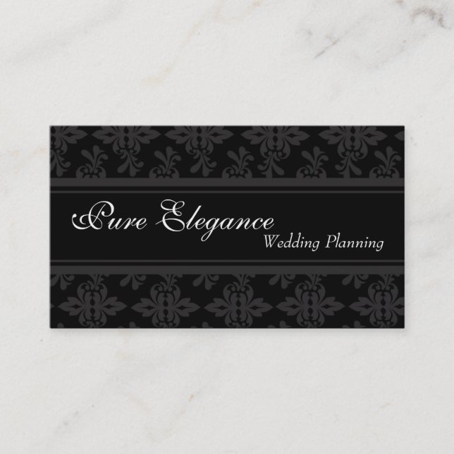 Wedding planner Damask Filigree Carte de visite (Devant)