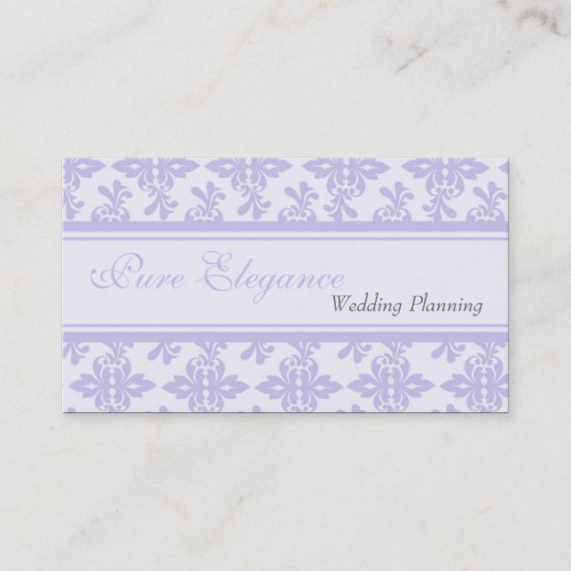 Wedding planner Damask Filigree Carte de visite (Devant)