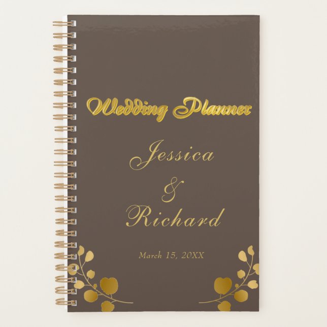 Wedding planner d'eucalyptus d'or (Devant)