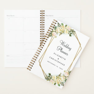 Wedding planner Elegant Aquarelle Cadre Blanc