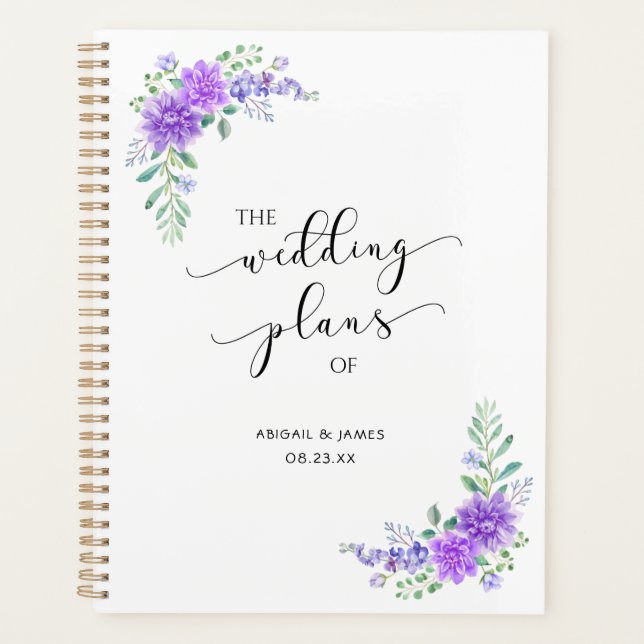 Wedding planner floral Lavender Lilac  (Devant)