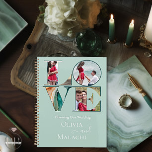 Wedding planner Moderne Abstrait Agate Vert de mer