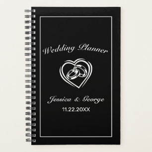 Wedding planner noir blanc minimaliste moderne