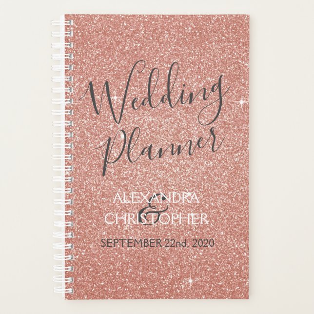 Wedding planner rose - Rose Parties scintillant d' (Devant)